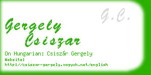 gergely csiszar business card