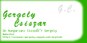 gergely csiszar business card